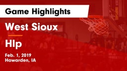 West Sioux  vs Hlp Game Highlights - Feb. 1, 2019