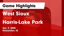 West Sioux  vs Harris-Lake Park  Game Highlights - Jan. 9, 2020