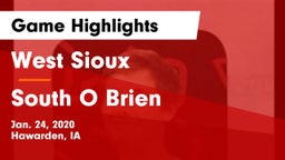 West Sioux  vs South O Brien  Game Highlights - Jan. 24, 2020