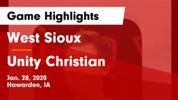 West Sioux  vs Unity Christian  Game Highlights - Jan. 28, 2020