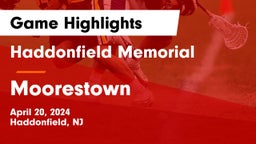 Haddonfield Memorial  vs Moorestown  Game Highlights - April 20, 2024