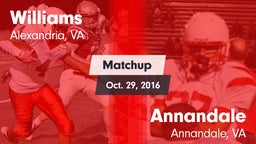 Matchup: Williams  vs. Annandale  2016