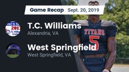 Recap: T.C. Williams vs. West Springfield  2019