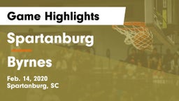 Spartanburg  vs Byrnes  Game Highlights - Feb. 14, 2020