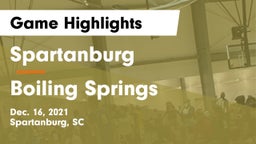 Spartanburg  vs Boiling Springs  Game Highlights - Dec. 16, 2021