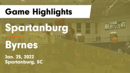 Spartanburg  vs Byrnes  Game Highlights - Jan. 25, 2022