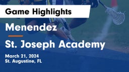 Menendez  vs St. Joseph Academy  Game Highlights - March 21, 2024