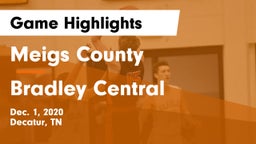 Meigs County  vs Bradley Central  Game Highlights - Dec. 1, 2020