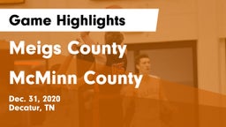 Meigs County  vs McMinn County  Game Highlights - Dec. 31, 2020