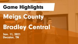 Meigs County  vs Bradley Central  Game Highlights - Jan. 11, 2021