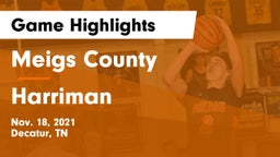 Meigs County  vs Harriman  Game Highlights - Nov. 18, 2021