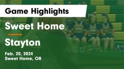 Sweet Home  vs Stayton  Game Highlights - Feb. 20, 2024