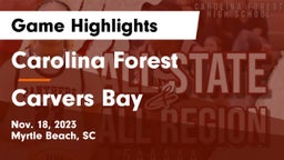 Carolina Forest  vs Carvers Bay  Game Highlights - Nov. 18, 2023