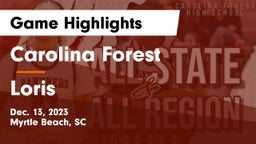 Carolina Forest  vs Loris  Game Highlights - Dec. 13, 2023