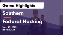 Southern  vs Federal Hocking  Game Highlights - Jan. 13, 2023