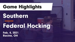 Southern  vs Federal Hocking  Game Highlights - Feb. 4, 2021