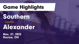 Southern  vs Alexander  Game Highlights - Nov. 27, 2023