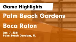 Palm Beach Gardens  vs Boca Raton  Game Highlights - Jan. 7, 2021
