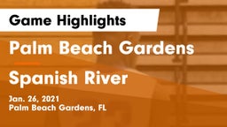 Palm Beach Gardens  vs Spanish River  Game Highlights - Jan. 26, 2021