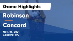 Robinson  vs Concord  Game Highlights - Nov. 23, 2021