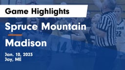 Spruce Mountain  vs Madison  Game Highlights - Jan. 10, 2023