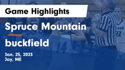 Spruce Mountain  vs buckfield  Game Highlights - Jan. 25, 2023