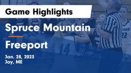 Spruce Mountain  vs Freeport  Game Highlights - Jan. 28, 2023
