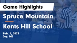 Spruce Mountain  vs Kents Hill School Game Highlights - Feb. 4, 2023