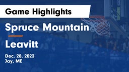 Spruce Mountain  vs Leavitt  Game Highlights - Dec. 28, 2023