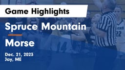 Spruce Mountain  vs Morse Game Highlights - Dec. 21, 2023