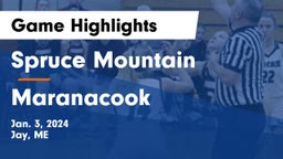 Spruce Mountain  vs Maranacook Game Highlights - Jan. 3, 2024