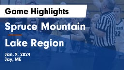 Spruce Mountain  vs Lake Region Game Highlights - Jan. 9, 2024