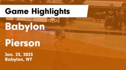 Babylon  vs Pierson  Game Highlights - Jan. 23, 2023