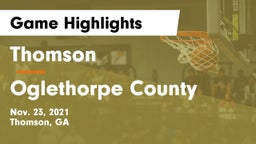 Thomson  vs Oglethorpe County  Game Highlights - Nov. 23, 2021