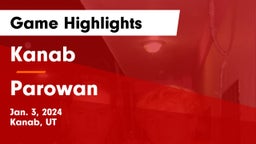Kanab  vs Parowan  Game Highlights - Jan. 3, 2024