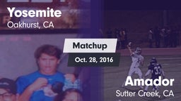 Matchup: Yosemite  vs. Amador  2016