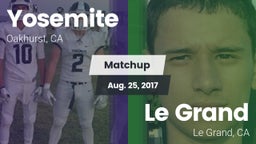 Matchup: Yosemite  vs. Le Grand  2017