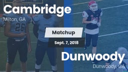 Matchup: Cambridge High vs. Dunwoody  2018