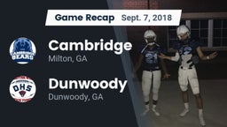 Recap: Cambridge  vs. Dunwoody  2018