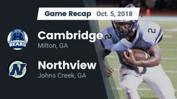 Recap: Cambridge  vs. Northview  2018