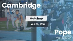 Matchup: Cambridge High vs. Pope  2018