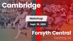 Matchup: Cambridge High vs. Forsyth Central  2020