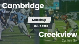 Matchup: Cambridge High vs. Creekview  2020