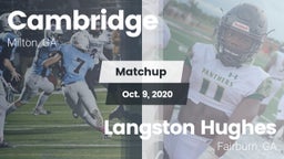 Matchup: Cambridge High vs. Langston Hughes  2020