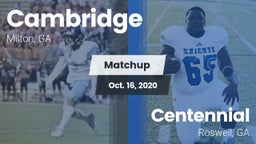 Matchup: Cambridge High vs. Centennial  2020