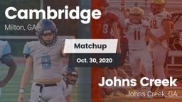 Matchup: Cambridge High vs. Johns Creek  2020