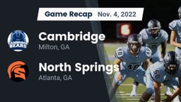 Recap: Cambridge  vs. North Springs  2022
