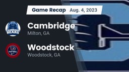 Recap: Cambridge  vs. Woodstock  2023