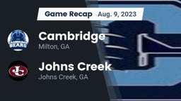 Recap: Cambridge  vs. Johns Creek  2023