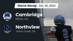Recap: Cambridge  vs. Northview  2023